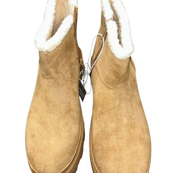 SM NEW YORK Women's Tan Ankle platform Boots size 8 Medium - Picture 10 of 10